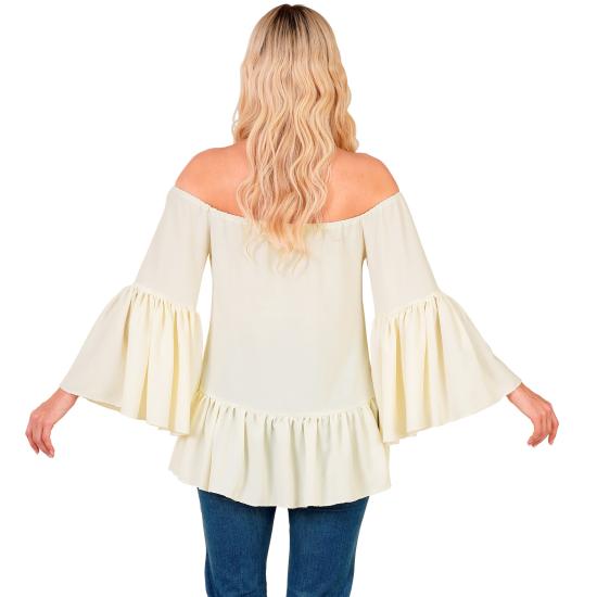 Blusa Hippie con Mangas Acampanadas para Mujer Blusa Hippie con Mangas Acampanadas para Mujer