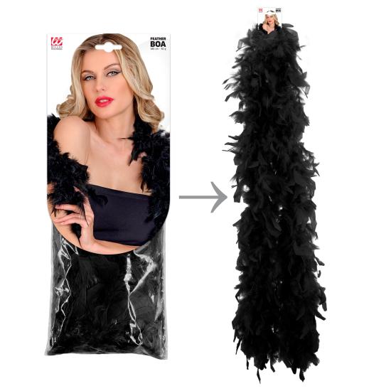 Boa Pluma Negra 1,80 mts de 50 gramos Lujo Boa Pluma Negra 1,80 mts de 50 gramos Lujo