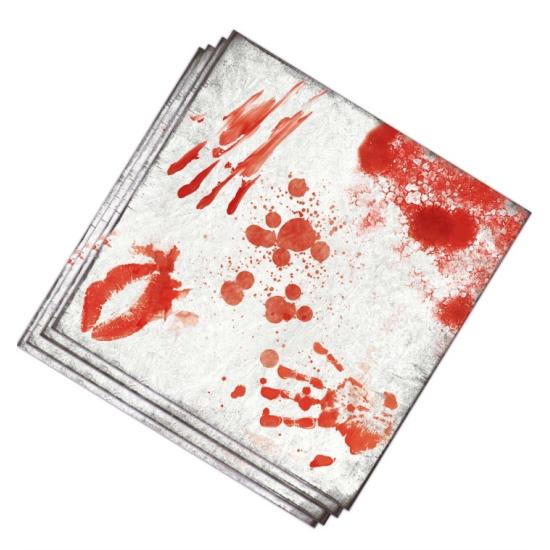 Bolsa 12 servilletas sangrientas 33 x 33 cms Bolsa 12 servilletas sangrientas 33 x 33 cms