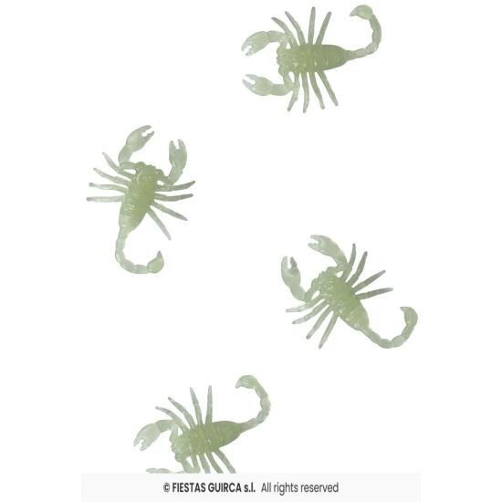 Bolsa 8 escorpiones glow in the dark, 5 cms. Bolsa 8 escorpiones glow in the dark, 5 cms.