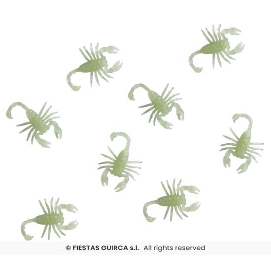 Bolsa 8 escorpiones glow in the dark, 5 cms. Bolsa 8 escorpiones glow in the dark, 5 cms.
