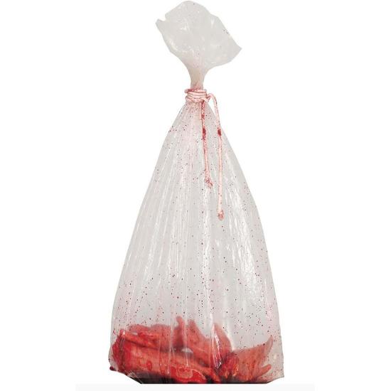 Bolsa ensangrentada con cuerda de 150 cms. Bolsa ensangrentada con cuerda de 150 cms.