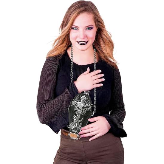 Bolso Féretro Negro (17x10 cm) – Accesorio Unisex para Halloween y Fiestas Bolso Féretro Negro (17x10 cm) – Accesorio Unisex para Halloween y Fiestas