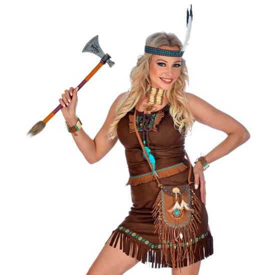 Bolso Indio Marrón con Flecos y Plumas Bolso Indio Marrón con Flecos y Plumas