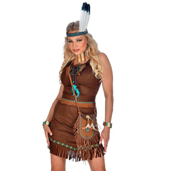 Bolso Indio Marrón con Flecos y Plumas Bolso Indio Marrón con Flecos y Plumas