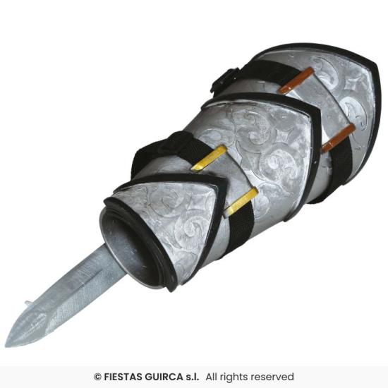 Brazalete con puñal ninja retractil, 30 cms Brazalete con puñal ninja retractil, 30 cms