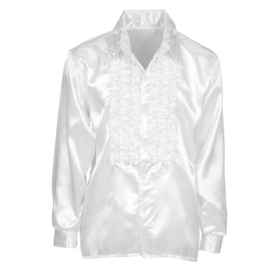 Camisa Disco Blanca Años 70 adulto Camisa Disco Blanca Años 70 adulto