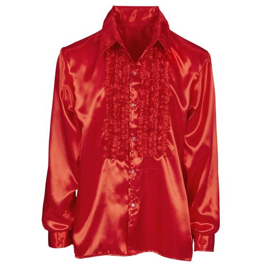 Camisa Disco Roja Años 70 adulto Camisa Disco Roja Años 70 adulto