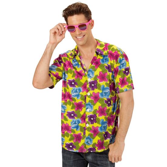Camisa Hawaiana Flores Amarilla Camisa Hawaiana Flores Amarilla