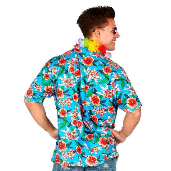 Camisa Hawaiana Flores Turquesa Camisa Hawaiana Flores Turquesa