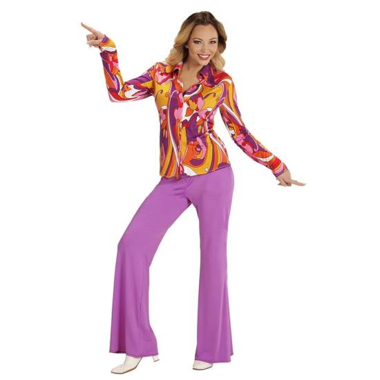 Camisa Mujer de los Años 70 Orchids Camisa Mujer de los Años 70 Orchids