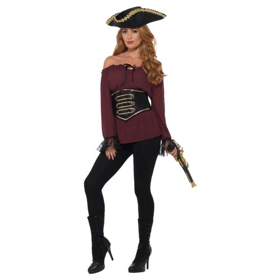 Camisa Pirata Deluxe mujer Roja Camisa Pirata Deluxe mujer Roja