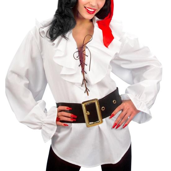 Camisa Pirata/Renacentista Blanca Mujer Camisa Pirata/Renacentista Blanca Mujer