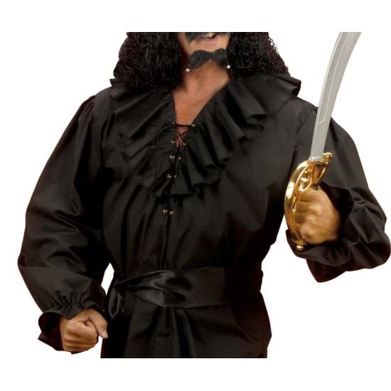 Camisa Pirata/Renacentista Hombre color Negra . Camisa Pirata/Renacentista Hombre color Negra .