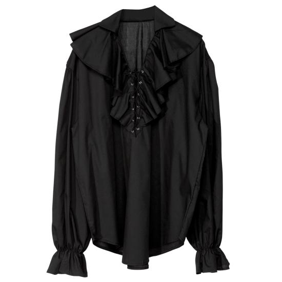 Camisa Pirata/Renacentista Negra Mujer Camisa Pirata/Renacentista Negra Mujer