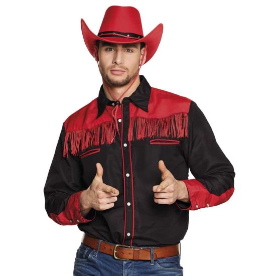Camisa Vaquero Negra y Roja Camisa Vaquero Negra y Roja