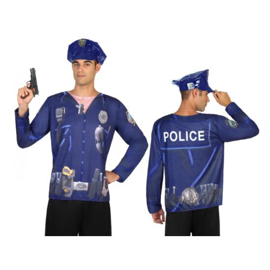 Camiseta disfraz Policia para hombre talla M Camiseta disfraz Policia para hombre talla M