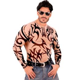 Camiseta Tatuajes Tribal para Hombre - Efecto Realista
