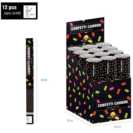 Cañon de Confetti  colores 40 cms Aire Comprimido * Cañon de Confetti  colores 40 cms Aire Comprimido *