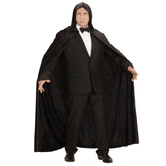Capa con capucha Negra  de terciopelo - 150 cm Unisex Capa con capucha Negra  de terciopelo - 150 cm Unisex