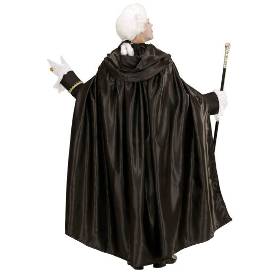 Capa con Capucha Negra Raso 145 cm. Capa con Capucha Negra Raso 145 cm.