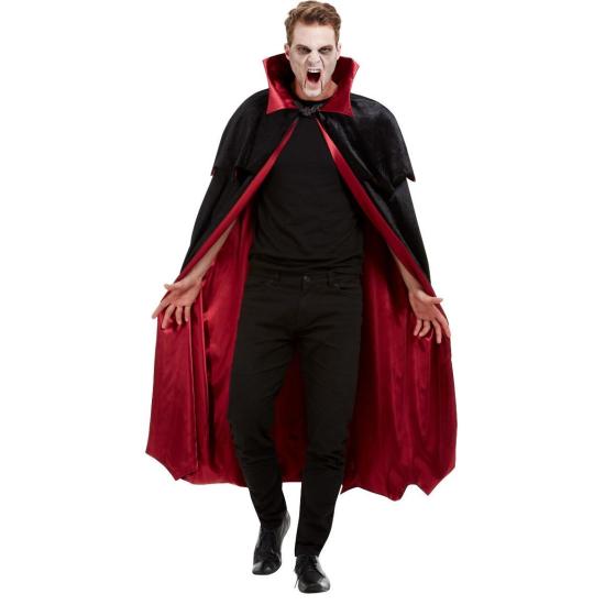 Capa de vampiro, Negro, velvetón con forro rojo Capa de vampiro, Negro, velvetón con forro rojo