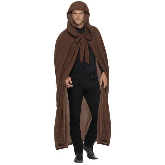 Capa Disfraz con Capucha Lujo Marrón Capa Disfraz con Capucha Lujo Marrón