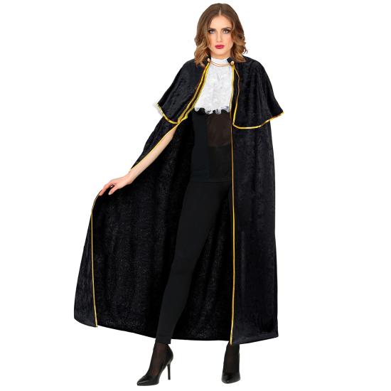 Capa Veneciana con Chorreras Lujo Terciopelo de 142 cm Capa Veneciana con Chorreras Lujo Terciopelo de 142 cm
