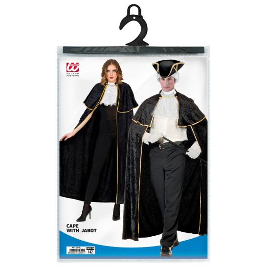 Capa Veneciana con Chorreras Lujo Terciopelo de 142 cm Capa Veneciana con Chorreras Lujo Terciopelo de 142 cm