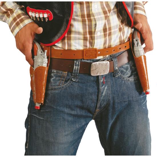 Cartucheras Dobles con Dos Pistolas para Disfraces. Cartucheras Dobles con Dos Pistolas para Disfraces.