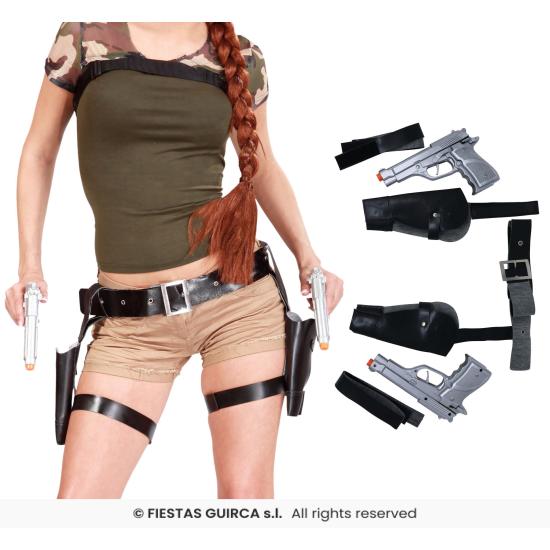 Cartuchera Doble con Pistola Lara Croft Cartuchera Doble con Pistola Lara Croft