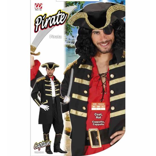 Casaca Negra  y Sombrero Pirata o Capitán Casaca Negra  y Sombrero Pirata o Capitán