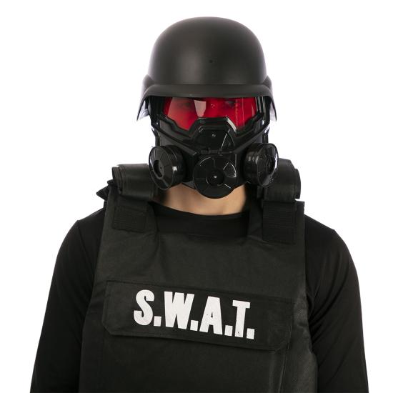 Casco con Máscara Antidisturbios para Disfraz SWAT Casco con Máscara Antidisturbios para Disfraz SWAT