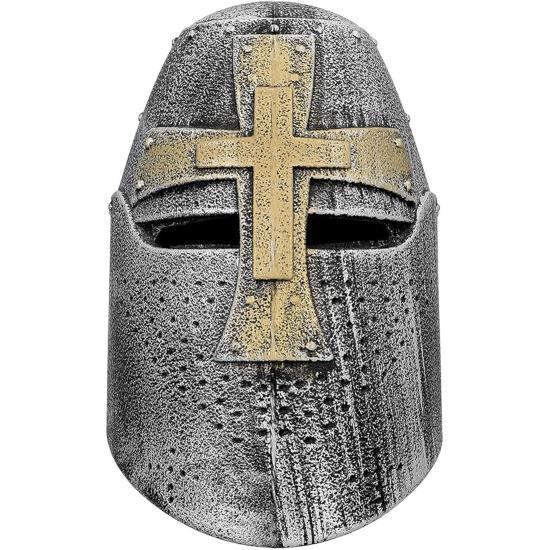 Casco Cruzado Medieval Plateado adultos Casco Cruzado Medieval Plateado adultos