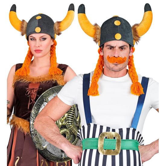 Casco de Galo Obelix con Trenzas Casco de Galo Obelix con Trenzas