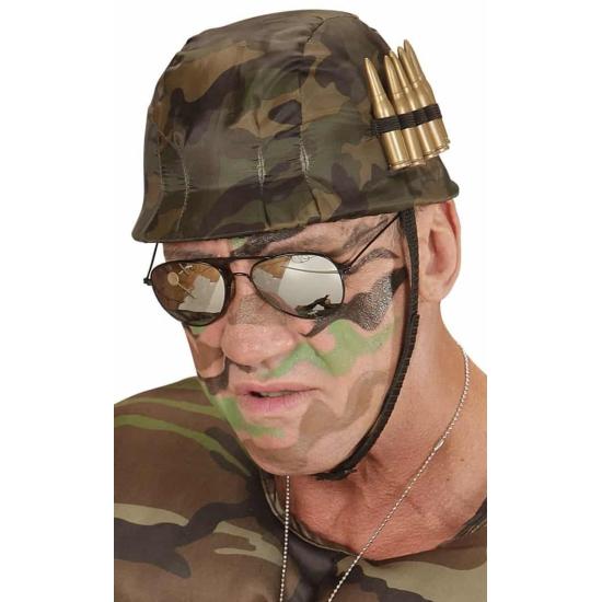 Casco Militar con Balas  para Adulto . Casco Militar con Balas  para Adulto .