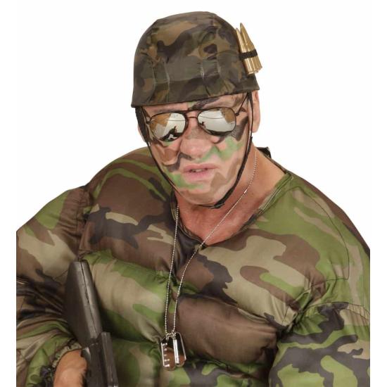 Casco Militar con Balas  para Adulto . Casco Militar con Balas  para Adulto .