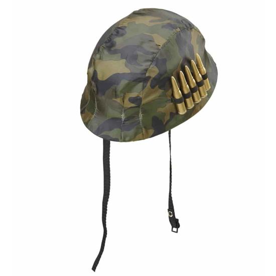 Casco Militar con Balas  para Adulto . Casco Militar con Balas  para Adulto .