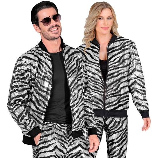 Cazadora Bomber de Lentejuelas en color cebra Cazadora Bomber de Lentejuelas en color cebra