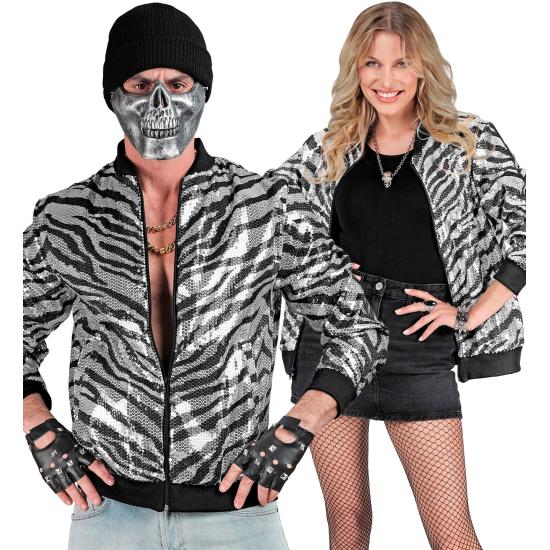 Cazadora Bomber de Lentejuelas en color cebra Cazadora Bomber de Lentejuelas en color cebra