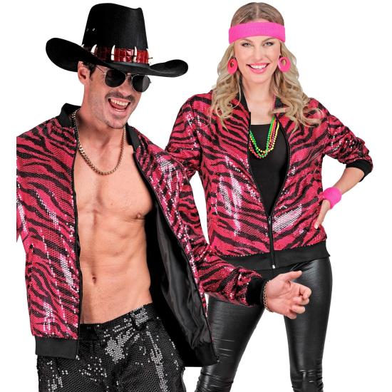 Cazadora Bomber de Lentejuelas en color Rosa Cazadora Bomber de Lentejuelas en color Rosa