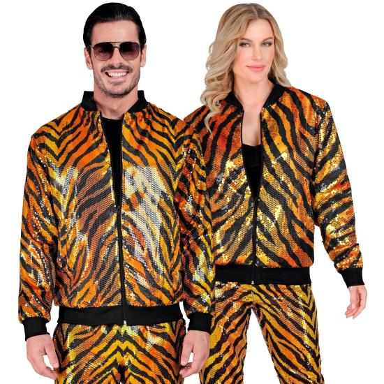 Cazadora Bomber de Lentejuelas en color tigre Cazadora Bomber de Lentejuelas en color tigre