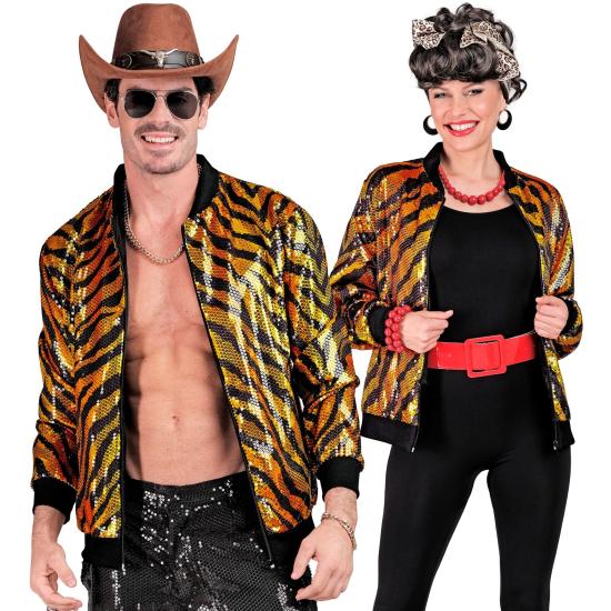 Cazadora Bomber de Lentejuelas en color tigre Cazadora Bomber de Lentejuelas en color tigre