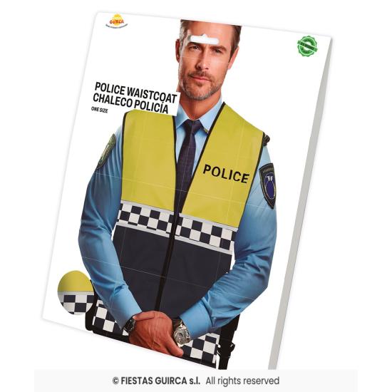 Chaleco de Policía Amarillo para Adulto
