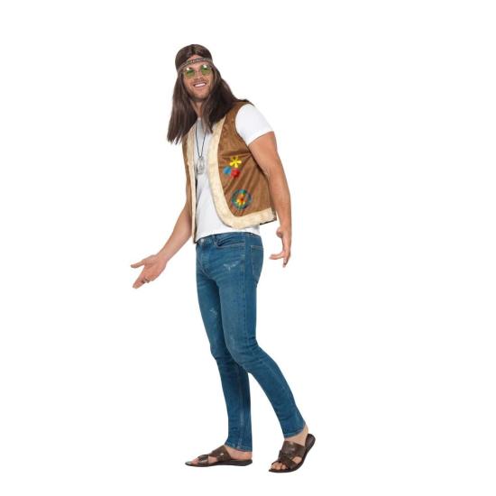 Chaleco Hippie Marrón talla adulto Chaleco Hippie Marrón talla adulto