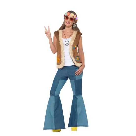 Chaleco Hippie Marrón talla adulto Chaleco Hippie Marrón talla adulto