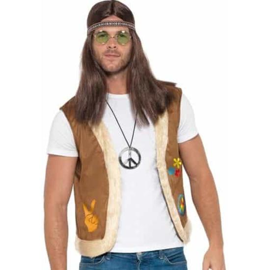 Chaleco Hippie Marrón talla adulto Chaleco Hippie Marrón talla adulto