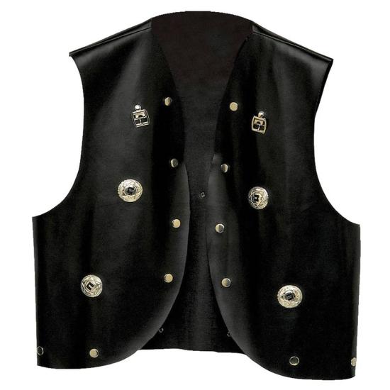 Chaleco Negro con Tachuelas de Malote . Chaleco Negro con Tachuelas de Malote .