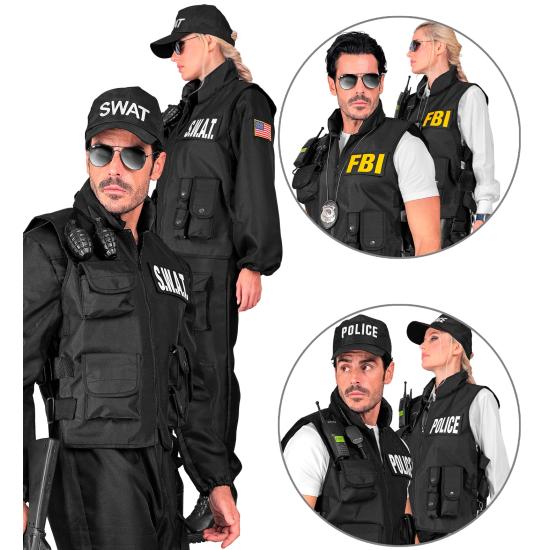 CHALECO TÁCTICO SWAT | FBI | POLICÍA" con 3 insignias extraíbles . CHALECO TÁCTICO SWAT | FBI | POLICÍA" con 3 insignias extraíbles .