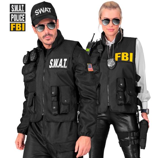 CHALECO TÁCTICO SWAT | FBI | POLICÍA" con 3 insignias extraíbles . CHALECO TÁCTICO SWAT | FBI | POLICÍA" con 3 insignias extraíbles .